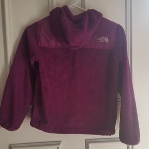 North Face OSO Purple girls hooded fleece jacket